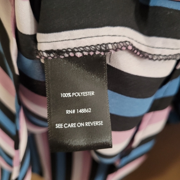 TORRID multi colour striped 3/4 sleeve tunic blouse - Picture 8 of 10